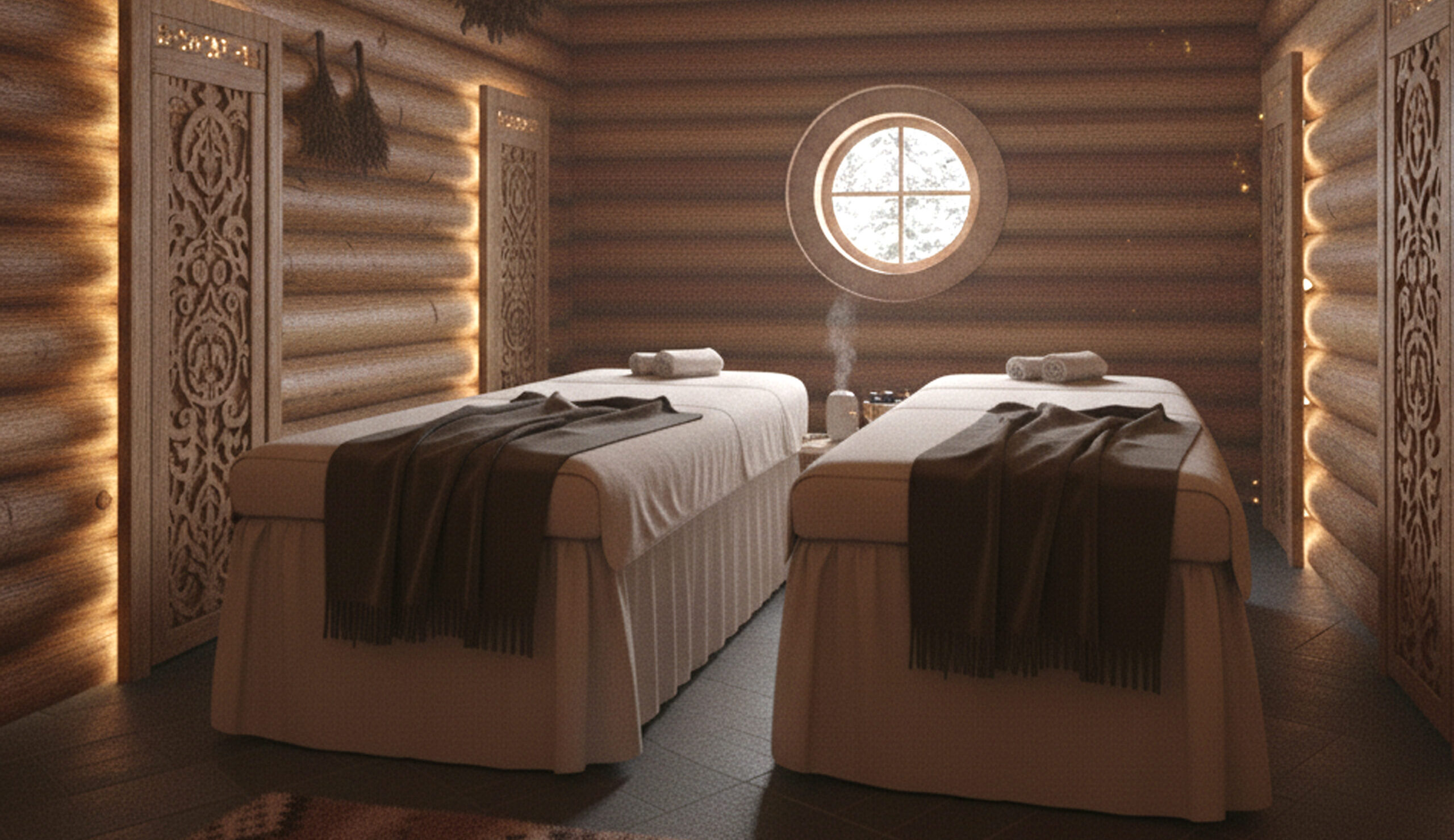 couple massage room indoor