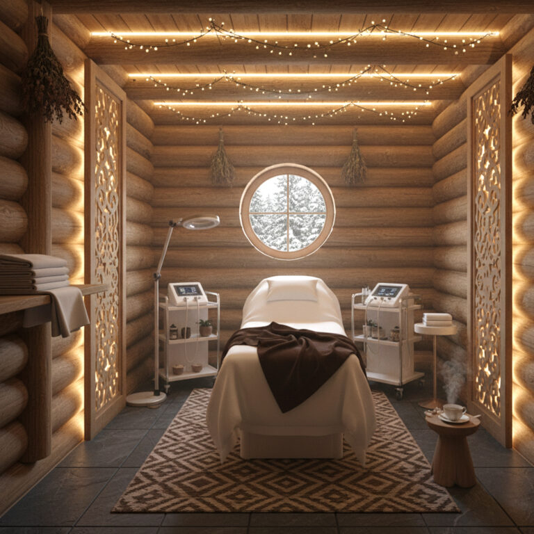 esthetician room for facial and body treatments